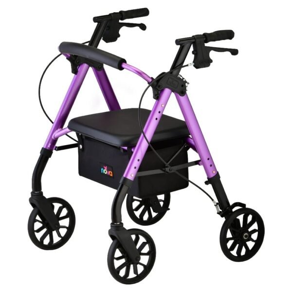 Super Lightweight Rollator Walker for Seniors Purple