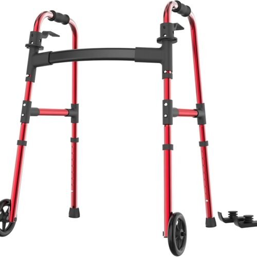 61oGh56HZiL._AC_UF1000,1000_QL80_ Folding Walkers for Seniors Lightweight Walker Red