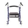 7047a54c-e6f8-42e1-8d0e-ae68a5982a32.4db263e05fa2090bc99f48626b1d3691 Ultra Lightweight Folding Aluminum Hemi Rollator with Padded Seat BLUE