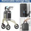Soundfuse 3 Wheel Walkers for Seniors with Height Adjustable Champagne