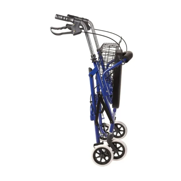 b77e1dee-8ff1-46c1-8266-132c0e0a5d45.11e91e9aa2ae5717a990f9b9fff51831 Ultra Lightweight Folding Aluminum Hemi Rollator with Padded Seat BLUE
